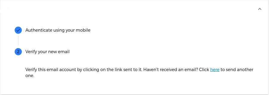 Website tab of Billease's new Change Email feature