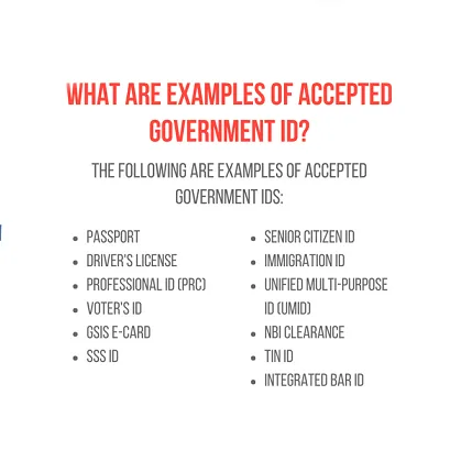 BillEase requirements applying for an installment plan list of valid ID