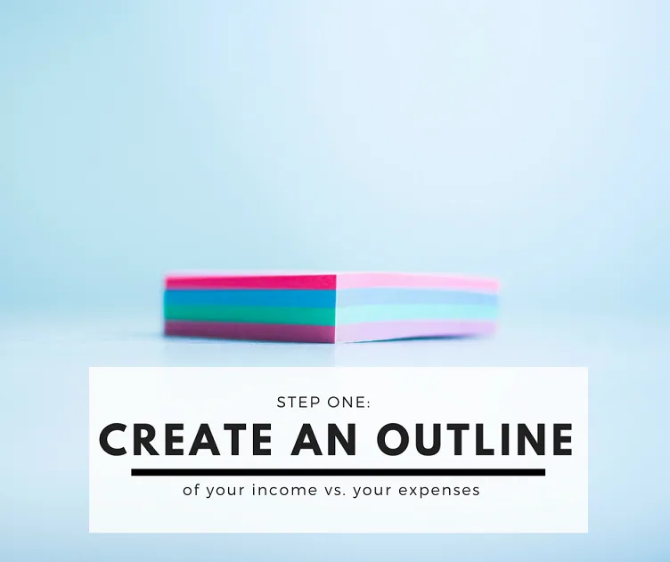 Creating an outline of your expenses and income will help you determine your budget plan