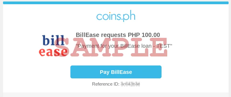 coins.ph portal for BillEase loan payments