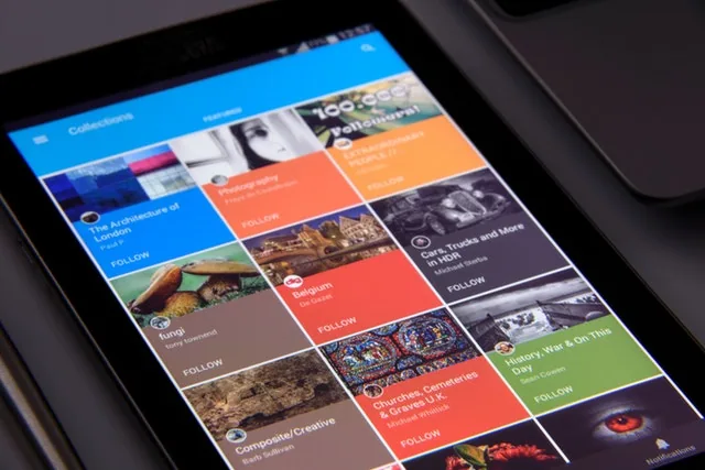 Windows app store shown in a Windows tablet