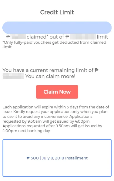 Log in to your BillEase account and go to “Installments”
